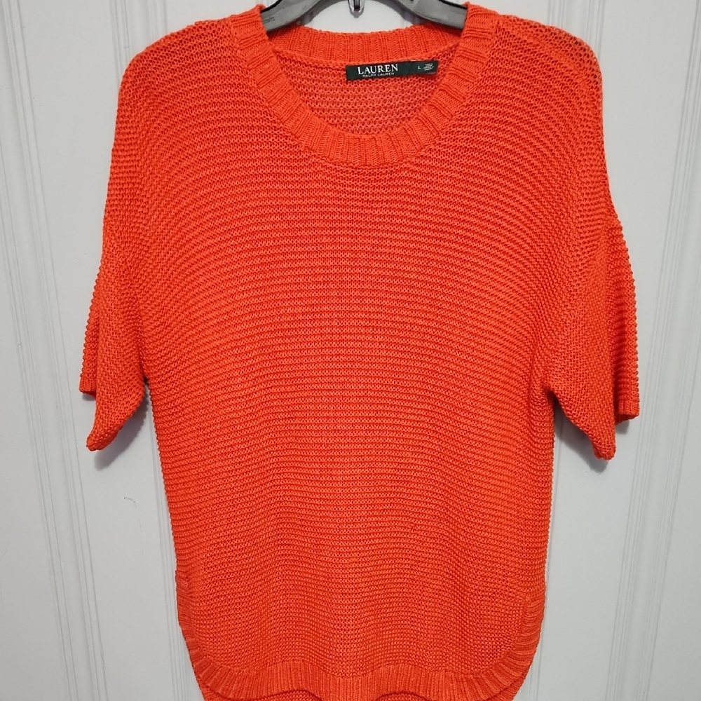 Ralph Lauren Vibrant Red Crew Neck Sweater